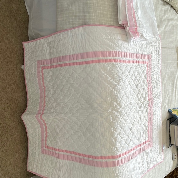 Pottery Barn Kids Bedding Pottery Barn Harper Light Pink Crib Skirt